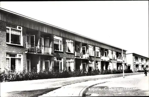 Ak Kapelle Zeeland, C. D. Vereekestraat, Ortspartie