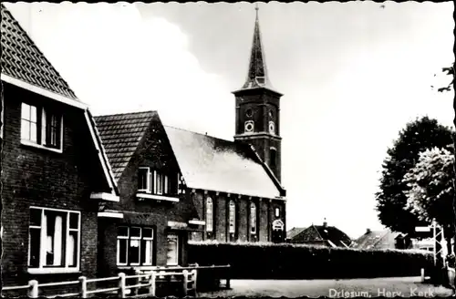 Ak Driesum Friesland, Herv. Kerk