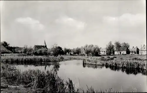 Ak Exmorra Friesland, Landschaft, Flusspartie, Ortsansicht