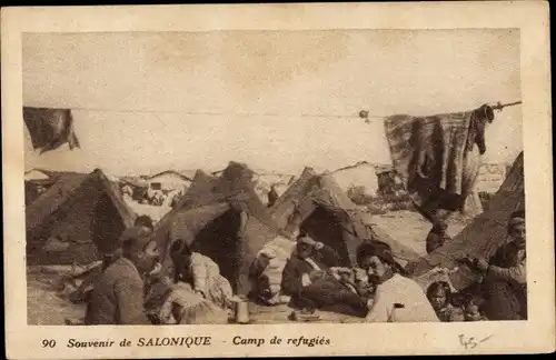 Ak Thessaloniki Griechenland, Camp de refugies