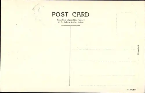 Ak Aden Jemen, View of the harbour, Dampfschiff