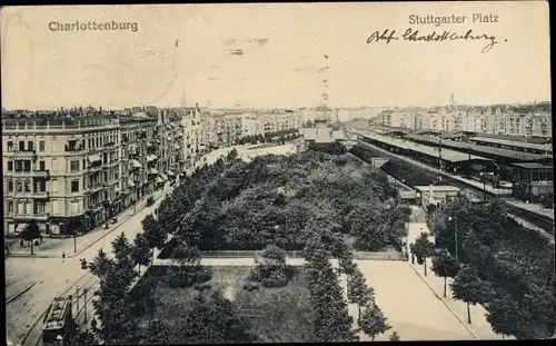 Ak Berlin Charlottenburg, Stuttgarter Platz, Bahnhof