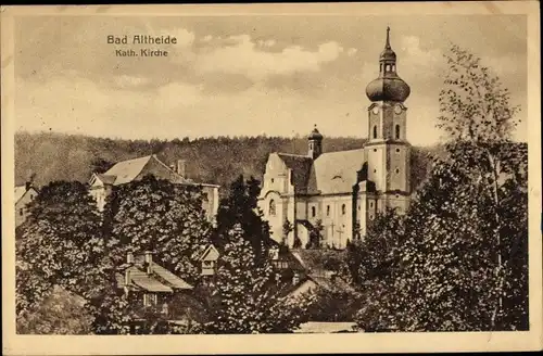 Ak Polanica Zdrój Bad Altheide Schlesien, Katholische Kirche