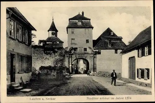 Ak Lauffen am Neckar, Stadttor