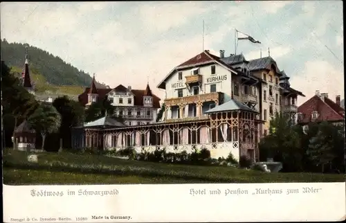 Ak Todtmoos im Schwarzwald, Hotel und Pension Kurhaus zum Adler