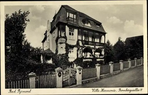 Ak Bad Pyrmont in Niedersachsen, Villa Harmonie, Bombergsallee 11