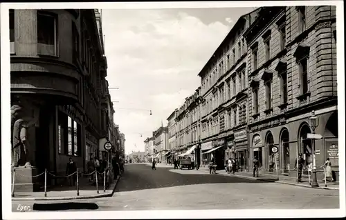 Ak Cheb Eger Reg Karlsbad, Straßenpartie