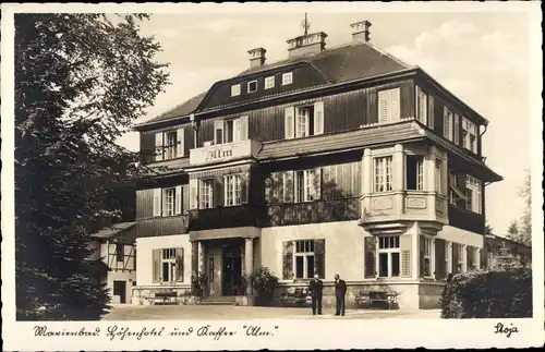 Ak Mariánské Lázně Marienbad Reg. Karlsbad, Höhenhotel und Kaffee Alm