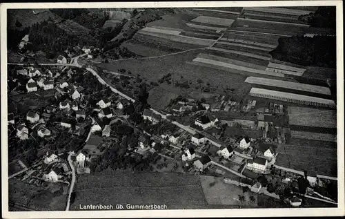 Ak Lantenbach Gummersbach im Oberbergischen Kreis, Fliegeraufnahme vom Ort