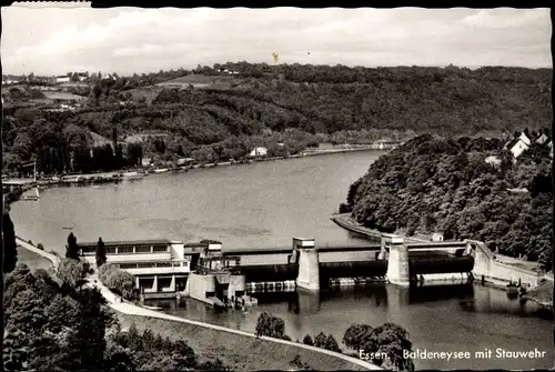 Ak Essen im Ruhrgebiet, Baldeneysee, Stauwehr