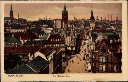 Ak Essen im Ruhrgebiet, Am Steeler Tor, Vogelschau