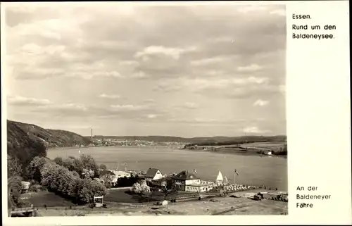 Ak Essen im Ruhrgebiet, Baldeneysee, Fähre