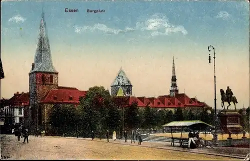 Ak Essen im Ruhrgebiet, Burgplatz