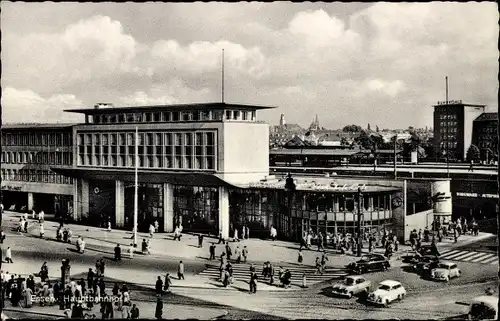 Ak Essen im Ruhrgebiet, Hauptbahnhof, Außenansicht