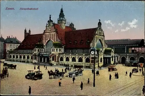 Ak Essen im Ruhrgebiet, Hauptbahnhof, Außenansicht