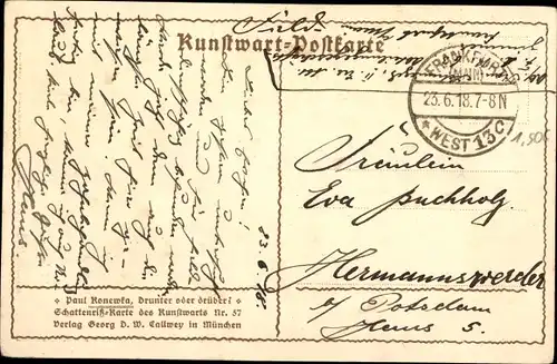 Scherenschnitt Ak Konewka, Paul, Drunter oder drüber, Ziege, Spitz, Kind, Kunstwart Nr. 57