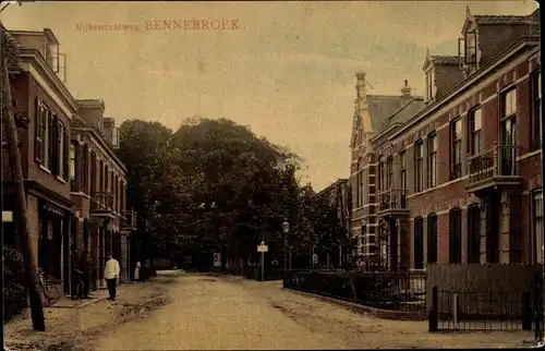 Ak Bennebroek Nordholland Niederlande, Rijksstraatweg