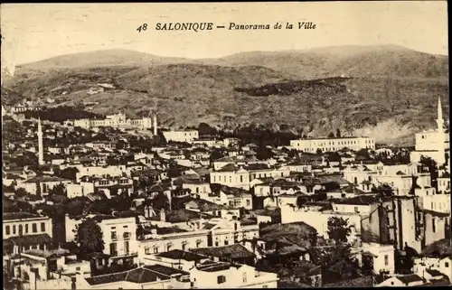 Ak Salonique Griechenland, Panorama de la Ville