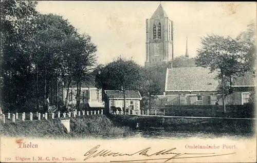 Ak Tholen Zeeland, Oudelansche Poort