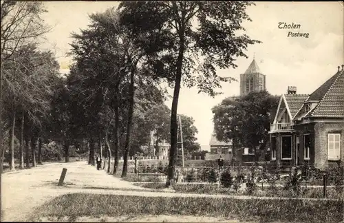 Ak Tholen Zeeland, Postweg