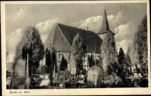 Ak Bad Arnis an der Schlei, Kirche, Friedhof