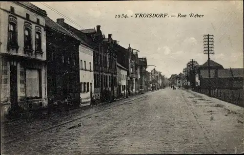 Ak Troisdorf an der Sieg, Rue Weber, Straßenpartie