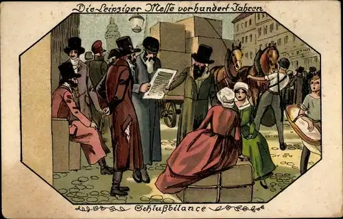 Judaika Litho Leipzig in Sachsen, Die Leipziger Messe vor hundert Jahren, Juden, Schlussbilanz