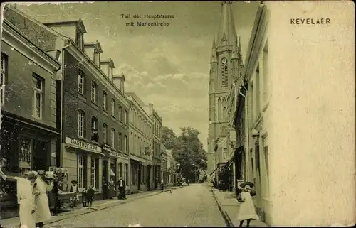 Ak Kevelaer am Niederrhein, Hauptstraße, Marienkirche, Gasthof