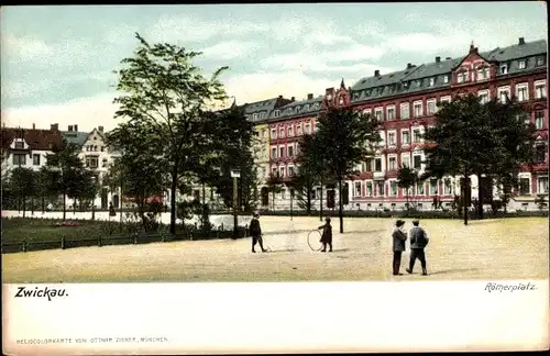 Ak Zwickau in Sachsen, Römerplatz