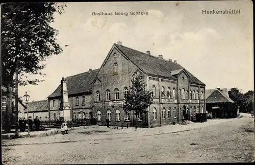 Ak Hankensbüttel in Niedersachsen, Gasthaus Georg Schacke