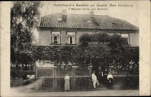 Ak Bad Harzburg am Harz, Schellbachs Gasthof zur Quelle