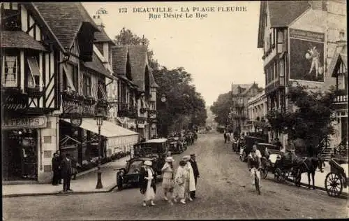 Ak Deauville La Plage Fleurie Calvados, Rue Desire-Le Hoc