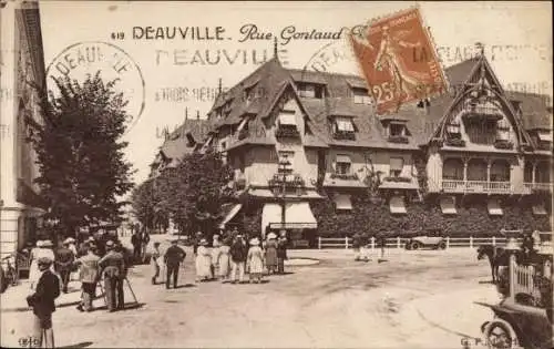 Ak Deauville Calvados, Rue Gontaud Biron