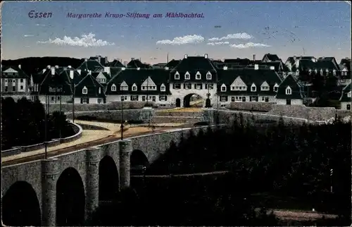 Ak Essen im Ruhrgebiet, Margarethe Krupp-Stiftung, Mühlbachtal
