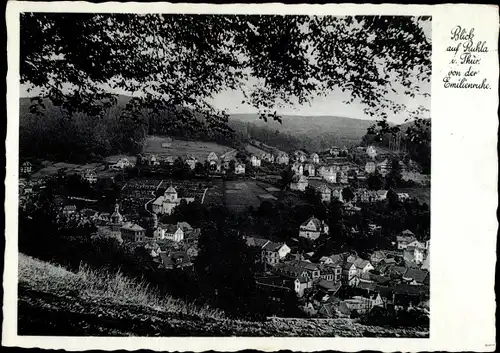 Ak Ruhla in Thüringen, Ort von der Emilienruhe aus gesehen