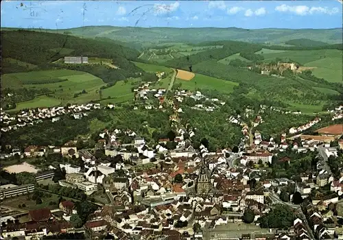 Ak Sankt Wendel im Saarland, Blick zum Missionshaus und Bosenberg Kurklinik