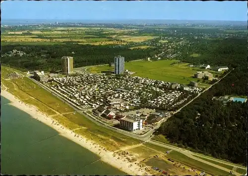 Ak Sahlenburg Cuxhaven Niedersachsen, Fliegeraufnahme, Wolsker Marsch, Wernerwald, Nordheimstiftung