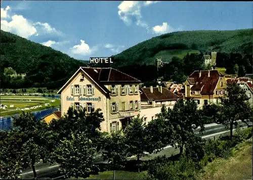 Ak Neckarsteinach im Kreis Bergstraße Hessen, Blick auf das Hotel Schwalbennest, Anna Reinhard