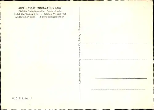 Ak Ahlhorn Großenkneten in Oldenburg, Engelmanns Bäke, Alter Schafstall, Opfertisch