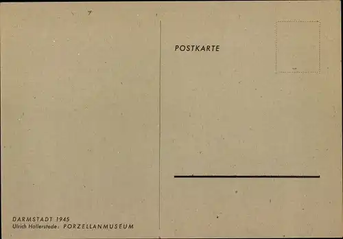 Künstler Ak Hallerstede, U., Darmstadt in Hessen, Porzellanmuseum