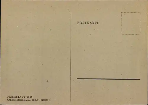 Künstler Ak Reichmann, A., Darmstadt in Hessen, Orangerie