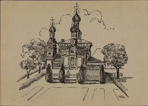 Künstler Ak Hofferbert, W., Darmstadt, Russische Kapelle