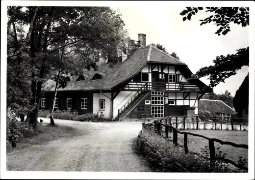 Ak Loheland Künzell Kreis Fulda, Holzhaus, Fachwerkbau