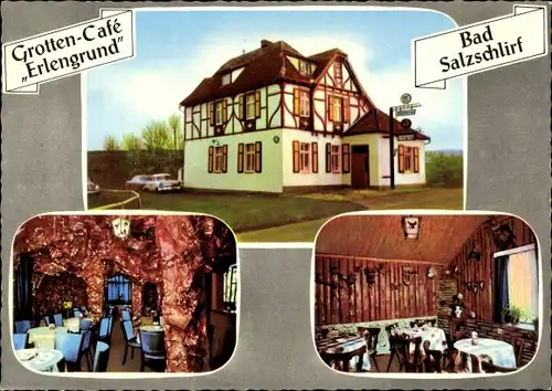 Ak Bad Salzschlirf in Hessen, Grotten-Cafe Erlengrund