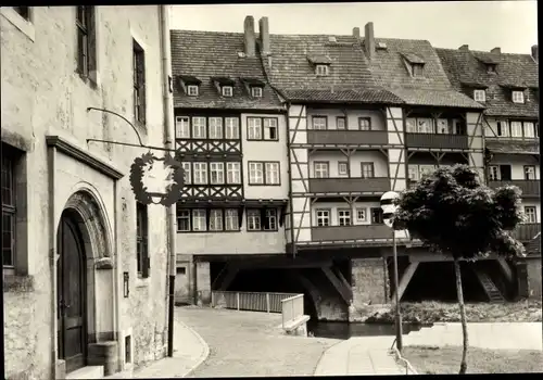 Ak Erfurt in Thüringen, Krämerbrücke