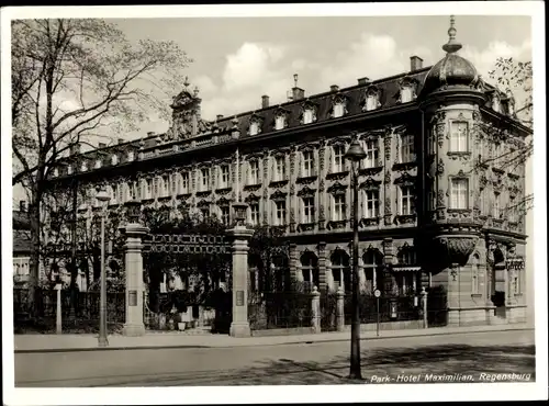 Ak Regensburg an der Donau Oberpfalz, Park Hotel Maximilian