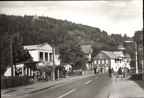 Ak Sitzendorf in Thüringen, Straßenpartie