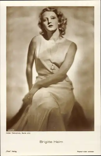 Ak Schauspielerin Brigitte Helm, bekannt aus Metropolis