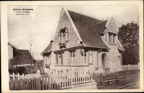 Ak Bretagne Frankreich, Maison Bretonne, Architecte Lucien Vaugeois