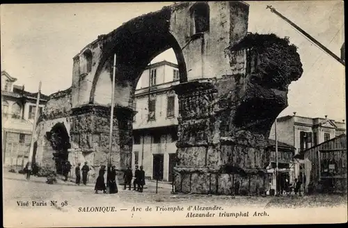 Ak Thessaloniki Griechenland, Arc de Triomphe d'Alexandre